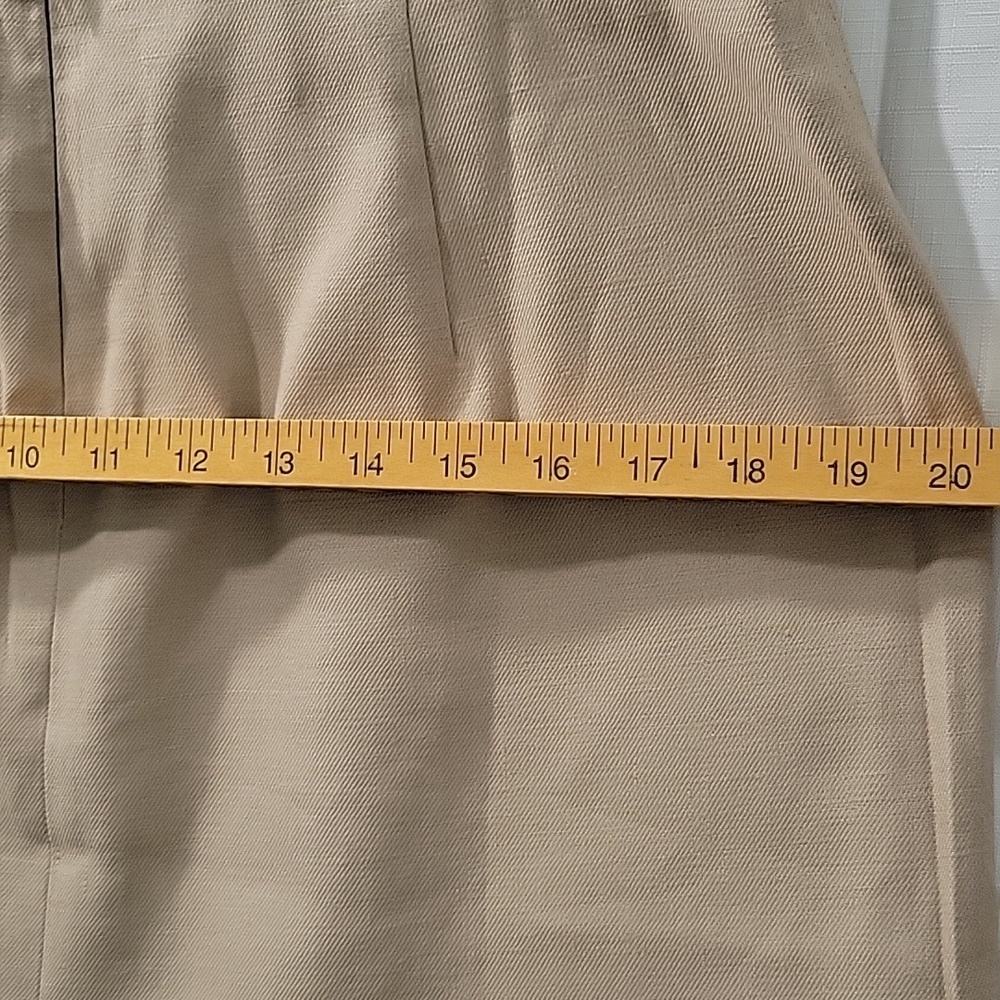 J. Crew Tan Pencil Mini Linen Skirt Size 10 - Picture 8 of 9